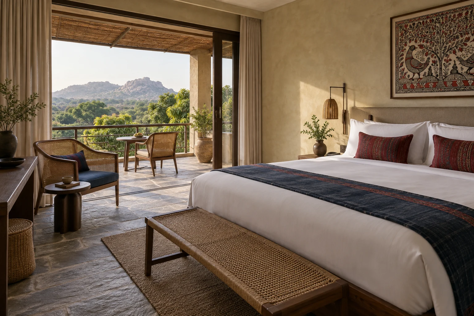 Room with Bihar-inspired interiors